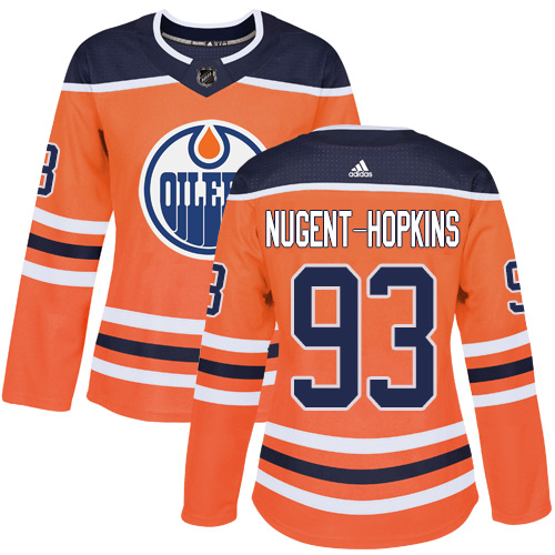 Adidas Oilers #93 Ryan Nugent-Hopkins Orange Home Authentic Women's Stitched NHL Jersey Adidas Oilers #93 Ryan Nugent-Hopkins Orange Home Authentic Women's Stitched NHL Jersey