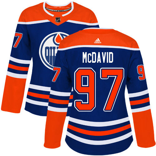 Adidas Oilers #97 Connor McDavid Royal Alternate Authentic Women's Stitched NHL Jersey Adidas Oilers #97 Connor McDavid Royal Alternate Authentic Women's Stitched NHL Jersey