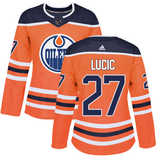 Adidas Oilers #27 Milan Lucic Orange Home Authentic Women's Stitched NHL Jersey Adidas Oilers #27 Milan Lucic Orange Home Authentic Women's Stitched NHL Jersey