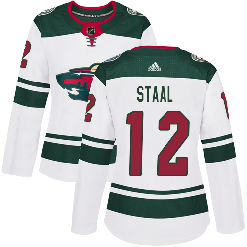 Adidas Wild #12 Eric Staal White Road Authentic Women's Stitched NHL Jersey Adidas Wild #12 Eric Staal White Road Authentic Women's Stitched NHL Jersey