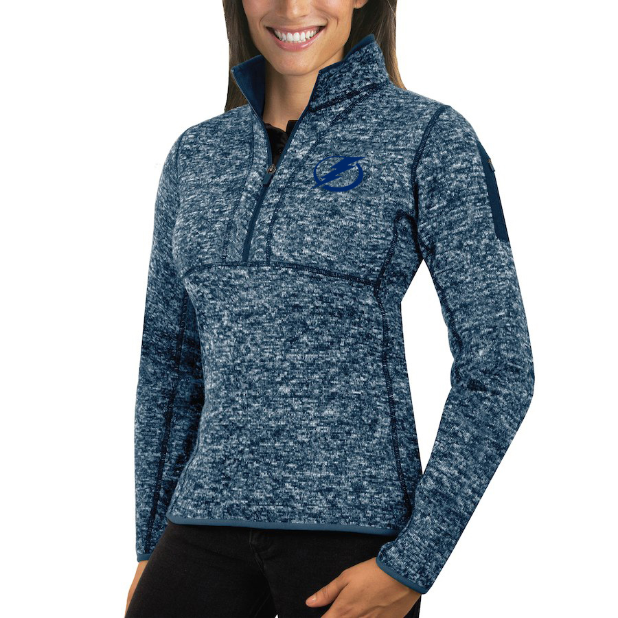 Tampa Bay Lightning Antigua Women's Fortune 1/2-Zip Pullover Sweater Royal Tampa Bay Lightning Antigua Women's Fortune 1/2-Zip Pullover Sweater Royal