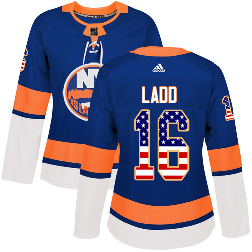 Adidas Islanders #16 Andrew Ladd Royal Blue Home Authentic USA Flag Women's Stitched NHL Jersey Adidas Islanders #16 Andrew Ladd Royal Blue Home Authentic USA Flag Women's Stitched NHL Jersey
