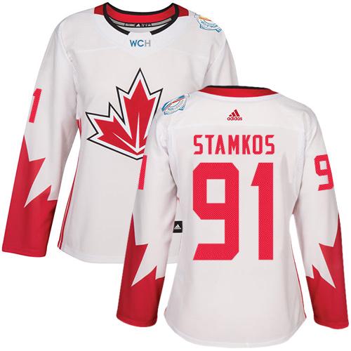 Team Canada #91 Steven Stamkos White 2016 World Cup Women's Stitched NHL Jersey Team Canada #91 Steven Stamkos White 2016 World Cup Women's Stitched NHL Jersey
