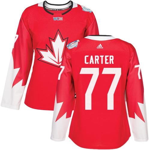 Team Canada #77 Jeff Carter Red 2016 World Cup Women's Stitched NHL Jersey Team Canada #77 Jeff Carter Red 2016 World Cup Women's Stitched NHL Jersey