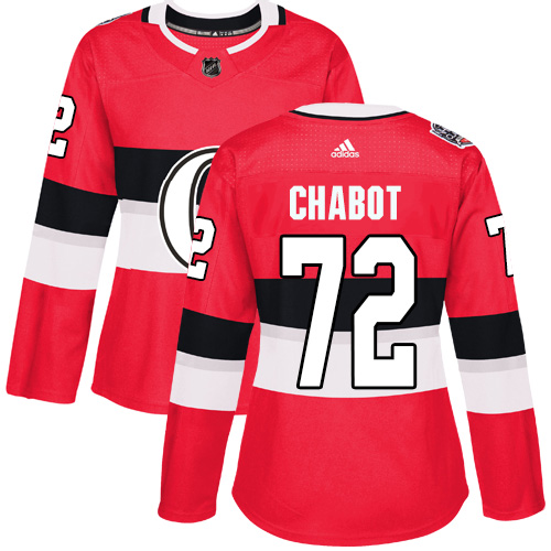 Adidas Senators #72 Thomas Chabot Red Authentic 2017 100 Classic Women's Stitched NHL Jersey Adidas Senators #72 Thomas Chabot Red Authentic 2017 100 Classic Women's Stitched NHL Jersey