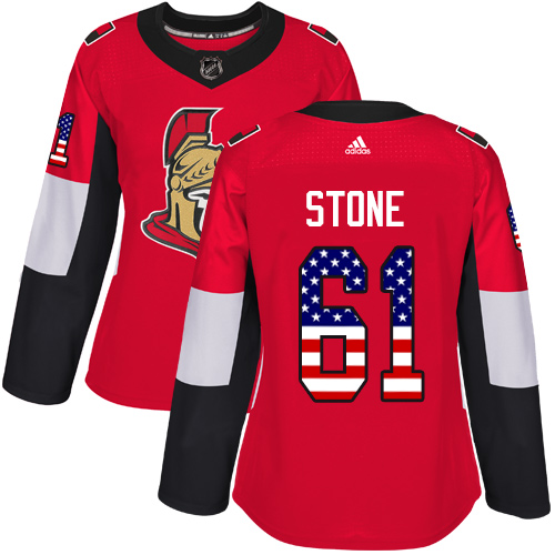 Adidas Senators #61 Mark Stone Red Home Authentic USA Flag Women's Stitched NHL Jersey Adidas Senators #61 Mark Stone Red Home Authentic USA Flag Women's Stitched NHL Jersey