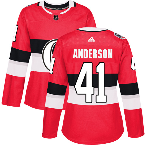 Adidas Senators #41 Craig Anderson Red Authentic 2017 100 Classic Women's Stitched NHL Jersey Adidas Senators #41 Craig Anderson Red Authentic 2017 100 Classic Women's Stitched NHL Jersey