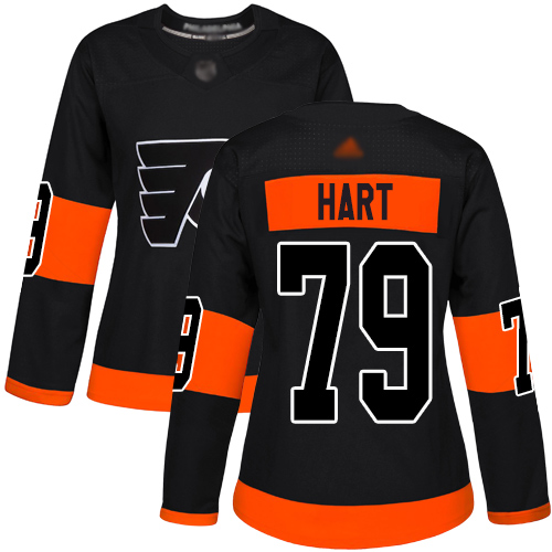 Adidas Flyers #79 Carter Hart Black Alternate Authentic Women's Stitched NHL Jersey Adidas Flyers #79 Carter Hart Black Alternate Authentic Women's Stitched NHL Jersey
