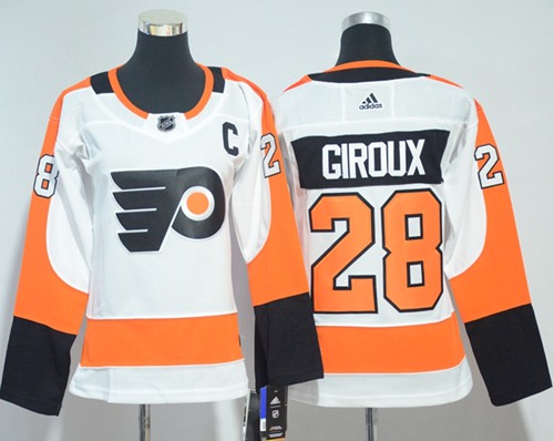 Adidas Flyers #28 Claude Giroux White Road Authentic Women's Stitched NHL Jersey Adidas Flyers #28 Claude Giroux White Road Authentic Women's Stitched NHL Jersey