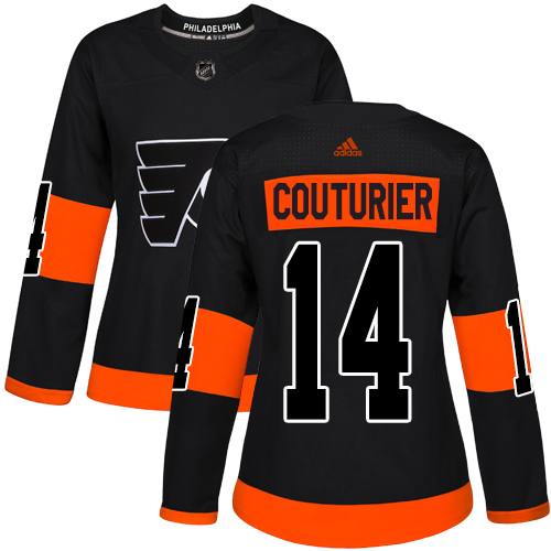 Adidas Flyers #14 Sean Couturier Black Alternate Authentic Women's Stitched NHL Jersey Adidas Flyers #14 Sean Couturier Black Alternate Authentic Women's Stitched NHL Jersey