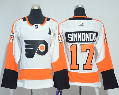 Adidas Flyers #17 Wayne Simmonds White Road Authentic Women's Stitched NHL Jersey Adidas Flyers #17 Wayne Simmonds White Road Authentic Women's Stitched NHL Jersey