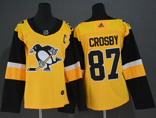 Adidas Penguins #87 Sidney Crosby Gold Alternate Authentic Women's Stitched NHL Jersey Adidas Penguins #87 Sidney Crosby Gold Alternate Authentic Women's Stitched NHL Jersey