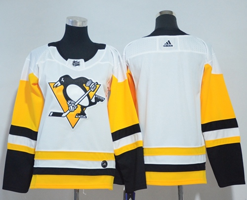 Adidas Penguins Blank White Road Authentic Women's Stitched NHL Jersey Adidas Penguins Blank White Road Authentic Women's Stitched NHL Jersey