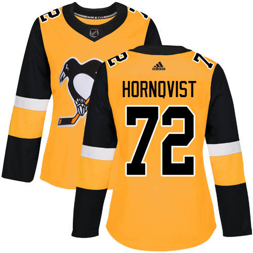 Adidas Penguins #72 Patric Hornqvist Gold Alternate Authentic Women's Stitched NHL Jersey Adidas Penguins #72 Patric Hornqvist Gold Alternate Authentic Women's Stitched NHL Jersey