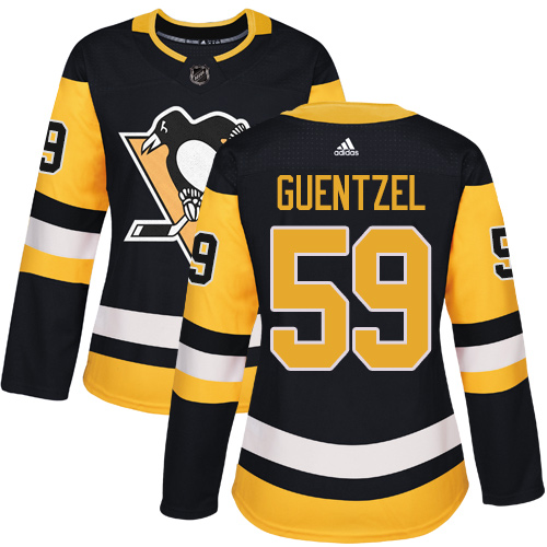 Adidas Penguins #59 Jake Guentzel Black Home Authentic Women's Stitched NHL Jersey Adidas Penguins #59 Jake Guentzel Black Home Authentic Women's Stitched NHL Jersey