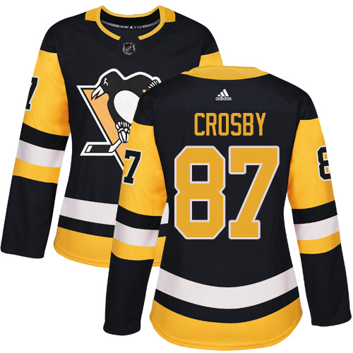 Adidas Penguins #87 Sidney Crosby Black Home Authentic Women's Stitched NHL Jersey Adidas Penguins #87 Sidney Crosby Black Home Authentic Women's Stitched NHL Jersey