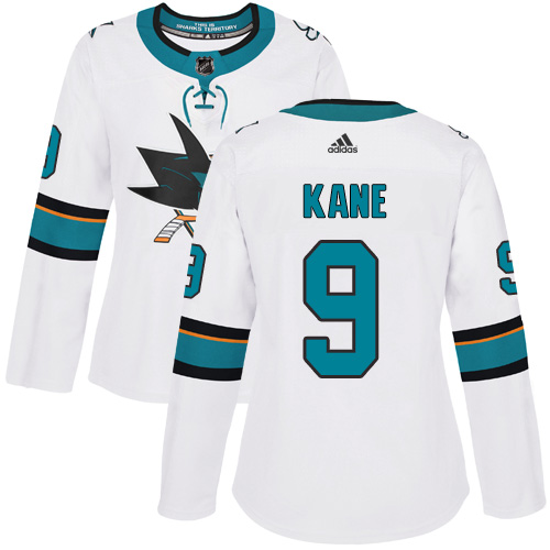 Adidas Sharks #9 Evander Kane White Road Authentic Women's Stitched NHL Jersey Adidas Sharks #9 Evander Kane White Road Authentic Women's Stitched NHL Jersey