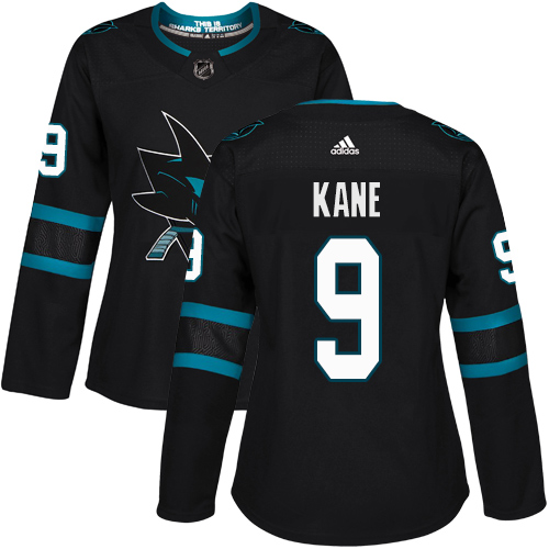 Adidas Sharks #9 Evander Kane Black Alternate Authentic Women's Stitched NHL Jersey Adidas Sharks #9 Evander Kane Black Alternate Authentic Women's Stitched NHL Jersey