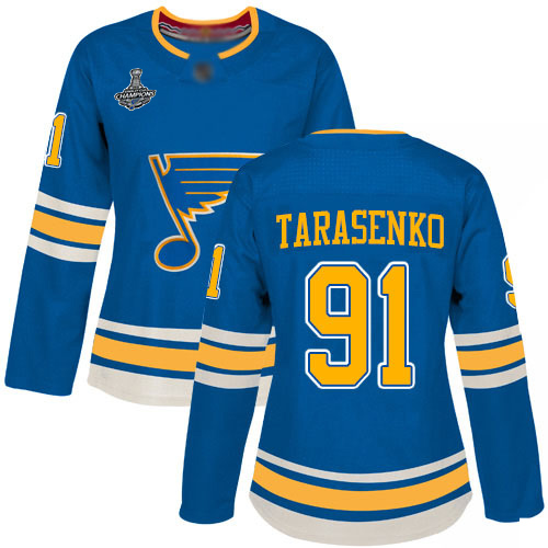 Adidas Blues #91 Vladimir Tarasenko Blue Alternate Authentic Stanley Cup Champions Women's Stitched NHL Jersey Adidas Blues #91 Vladimir Tarasenko Blue Alternate Authentic Stanley Cup Champions Women's Stitched NHL Jersey