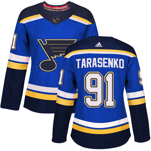 Adidas Blues #91 Vladimir Tarasenko Blue Home Authentic Women's Stitched NHL Jersey Adidas Blues #91 Vladimir Tarasenko Blue Home Authentic Women's Stitched NHL Jersey