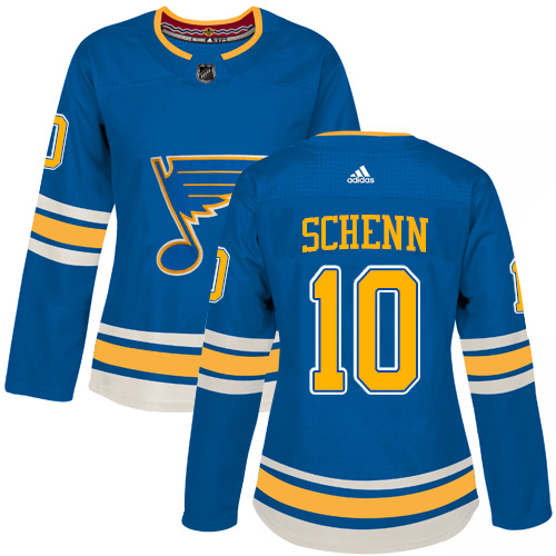 Adidas Blues #10 Brayden Schenn Blue Alternate Authentic Women's Stitched NHL Jersey Adidas Blues #10 Brayden Schenn Blue Alternate Authentic Women's Stitched NHL Jersey