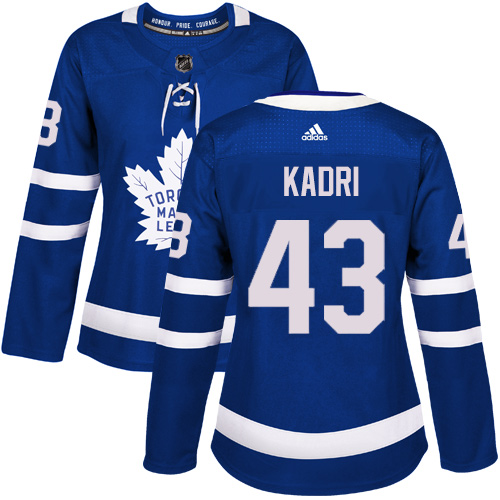 Adidas Maple Leafs #43 Nazem Kadri Blue Home Authentic Women's Stitched NHL Jersey Adidas Maple Leafs #43 Nazem Kadri Blue Home Authentic Women's Stitched NHL Jersey