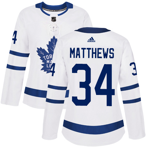 Adidas Maple Leafs #34 Auston Matthews White Road Authentic Women's Stitched NHL Jersey Adidas Maple Leafs #34 Auston Matthews White Road Authentic Women's Stitched NHL Jersey