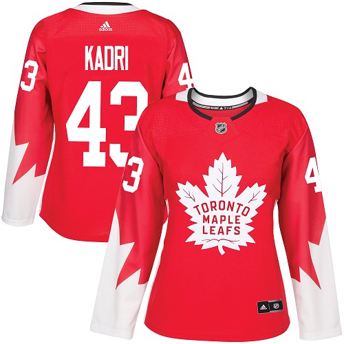 Adidas Maple Leafs #43 Nazem Kadri Red Team Canada Authentic Women's Stitched NHL Jersey Adidas Maple Leafs #43 Nazem Kadri Red Team Canada Authentic Women's Stitched NHL Jersey