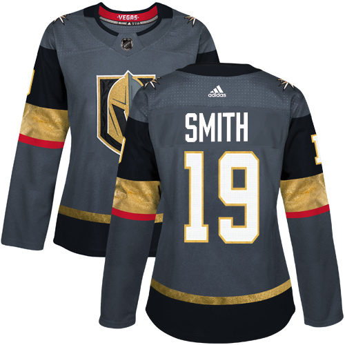 Adidas Golden Knights #19 Reilly Smith Grey Home Authentic Women's Stitched NHL Jersey Adidas Golden Knights #19 Reilly Smith Grey Home Authentic Women's Stitched NHL Jersey