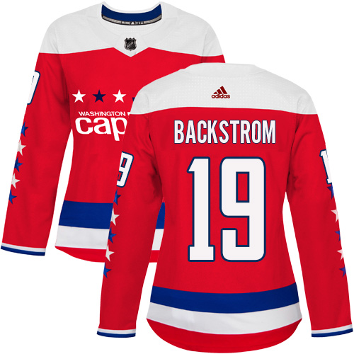 Adidas Capitals #19 Nicklas Backstrom Red Alternate Authentic Women's Stitched NHL Jersey Adidas Capitals #19 Nicklas Backstrom Red Alternate Authentic Women's Stitched NHL Jersey