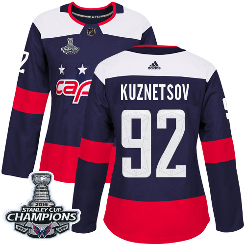 Adidas Capitals #92 Evgeny Kuznetsov Navy Authentic 2018 Stadium Series Stanley Cup Final Champions Women's Stitched NHL Jersey Adidas Capitals #92 Evgeny Kuznetsov Navy Authentic 2018 Stadium Series Stanley Cup Final Champions Women's Stitched NHL Jersey