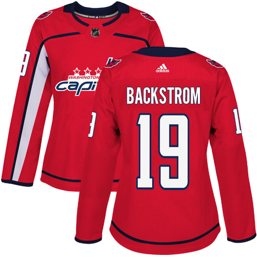 Adidas Capitals #19 Nicklas Backstrom Red Home Authentic Women's Stitched NHL Jersey Adidas Capitals #19 Nicklas Backstrom Red Home Authentic Women's Stitched NHL Jersey