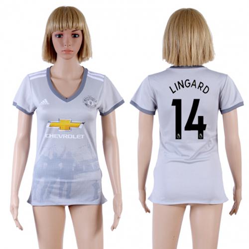 Women's Manchester United #14 Lingard Sec Away Soccer Club Jersey Women's Manchester United #14 Lingard Sec Away Soccer Club Jersey