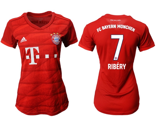 Women's Bayern Munchen #7 Ribery Home Soccer Club Jersey Women's Bayern Munchen #7 Ribery Home Soccer Club Jersey