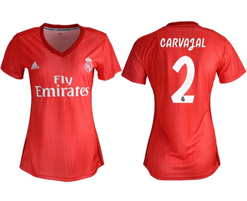 Women's Real Madrid #2 Carvajal Third Soccer Club Jersey Women's Real Madrid #2 Carvajal Third Soccer Club Jersey