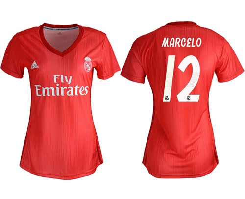 Women's Real Madrid #12 Marcelo Third Soccer Club Jersey Women's Real Madrid #12 Marcelo Third Soccer Club Jersey