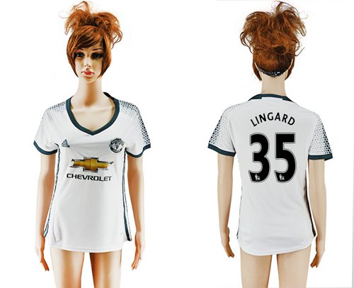 Women's Manchester United #35 Lingard Sec Away Soccer Club Jersey Women's Manchester United #35 Lingard Sec Away Soccer Club Jersey
