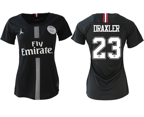 Women's Jordan Paris Saint-Germain #23 Draxler Home Soccer Club Jersey Women's Jordan Paris Saint-Germain #23 Draxler Home Soccer Club Jersey