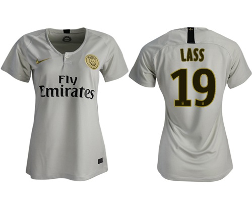 Women's Paris Saint-Germain #19 Lass Away Soccer Club Jersey