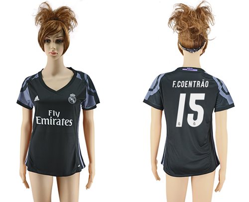 Women's Real Madrid #15 F.Coentrao Sec Away Soccer Club Jersey Women's Real Madrid #15 F.Coentrao Sec Away Soccer Club Jersey
