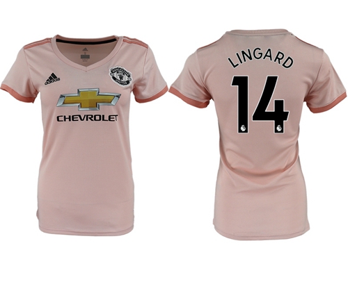 Women's Manchester United #14 Lingard Away Soccer Club Jersey Women's Manchester United #14 Lingard Away Soccer Club Jersey