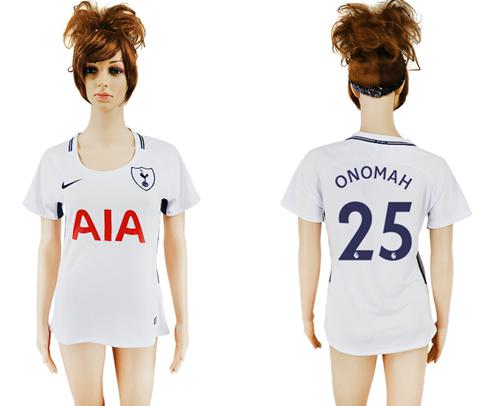 Women's Tottenham Hotspur #25 Onomah Home Soccer Club Jersey Women's Tottenham Hotspur #25 Onomah Home Soccer Club Jersey