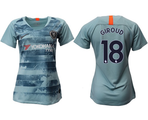 Women's Chelsea #18 Giroud Third Soccer Club Jersey Women's Chelsea #18 Giroud Third Soccer Club Jersey