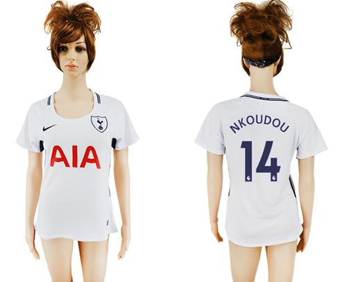 Women's Tottenham Hotspur #14 Nkoudou Home Soccer Club Jersey Women's Tottenham Hotspur #14 Nkoudou Home Soccer Club Jersey