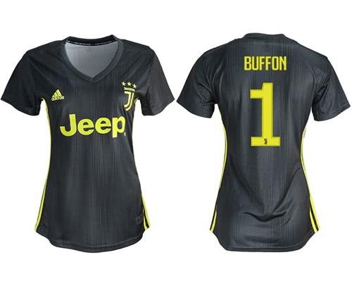 Women's Juventus #1 Buffon Third Soccer Club Jersey Women's Juventus #1 Buffon Third Soccer Club Jersey