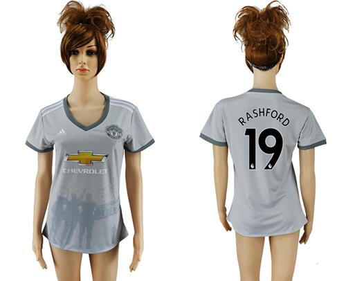 Women's Manchester United #19 Rashford Sec Away Soccer Club Jersey