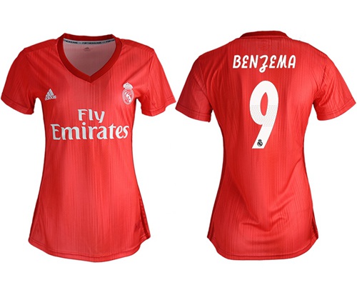Women's Real Madrid #9 Benzema Third Soccer Club Jersey Women's Real Madrid #9 Benzema Third Soccer Club Jersey