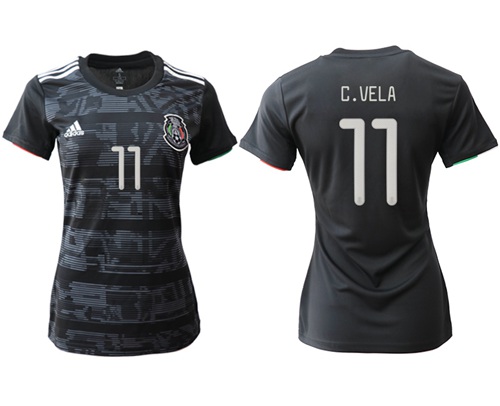 Women's Mexico #11 C.Vela Home Soccer Country Jersey Women's Mexico #11 C.Vela Home Soccer Country Jersey