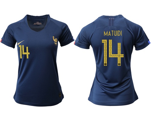Women's France #14 Matuidi Home Soccer Country Jersey Women's France #14 Matuidi Home Soccer Country Jersey