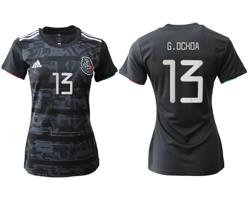 Women's Mexico #13 G.Ochoa Home Soccer Country Jersey Women's Mexico #13 G.Ochoa Home Soccer Country Jersey